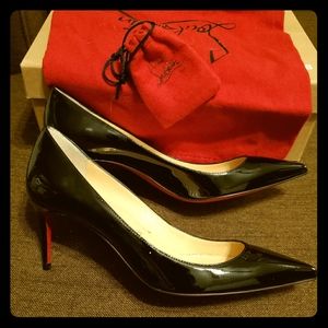 Authentic Christian Louboutin black patent heels